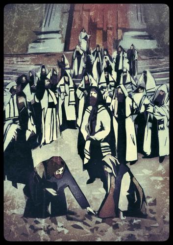 But Jesus stooped down, and with his finger wrote on the ground,